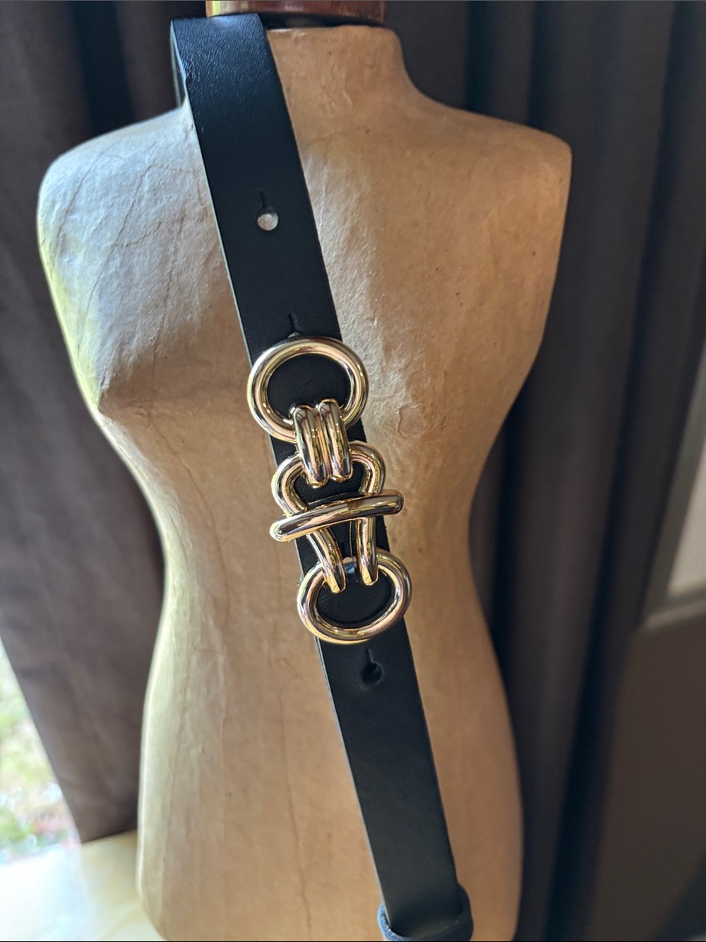 Ann Taylor, black leather belt